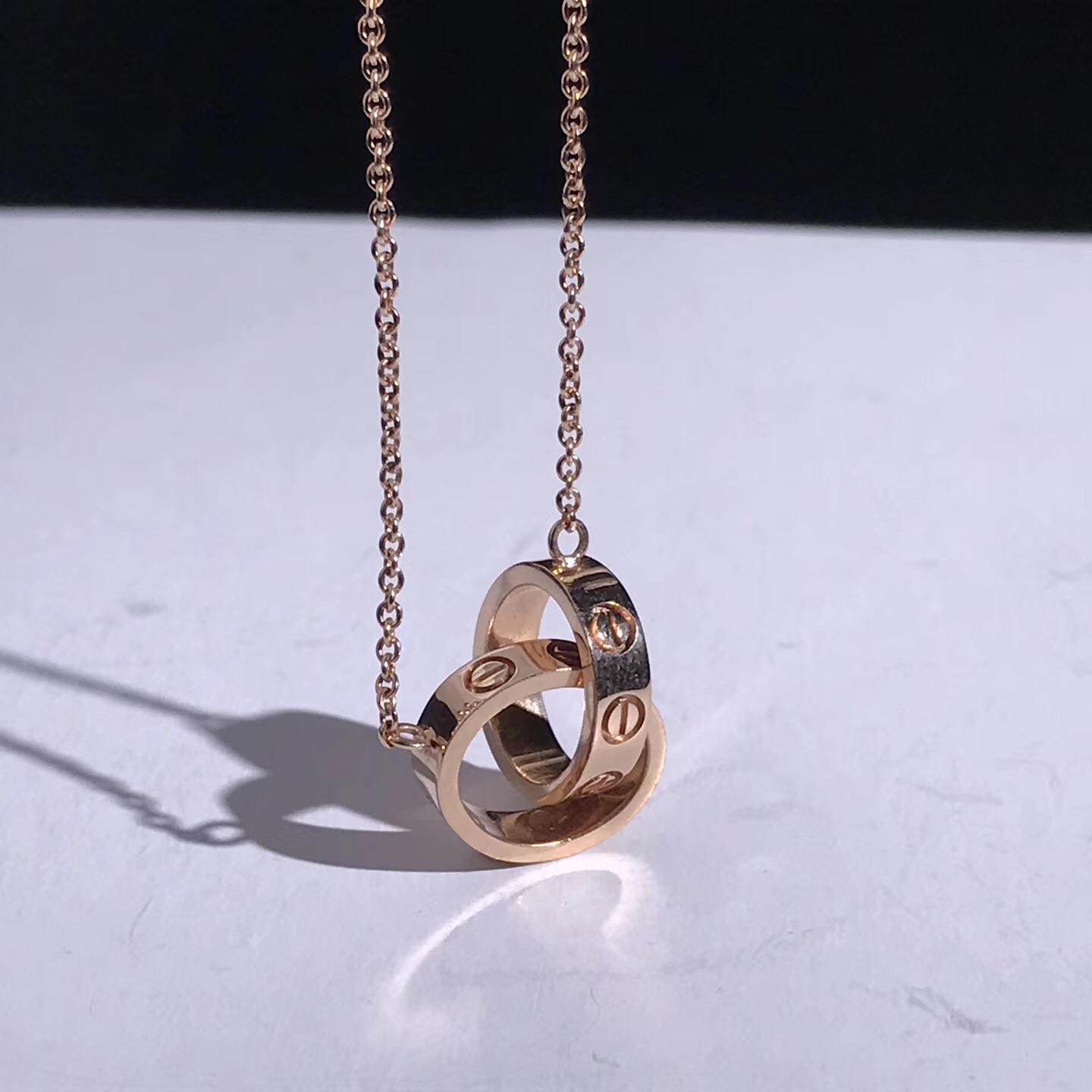 Authentic Cartier Love Necklace 18K Pink Gold