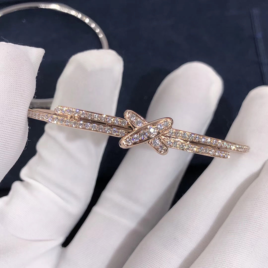 Jeux de Liens Chaumet Premiers Liens bracelet in pink gold set with diamonds