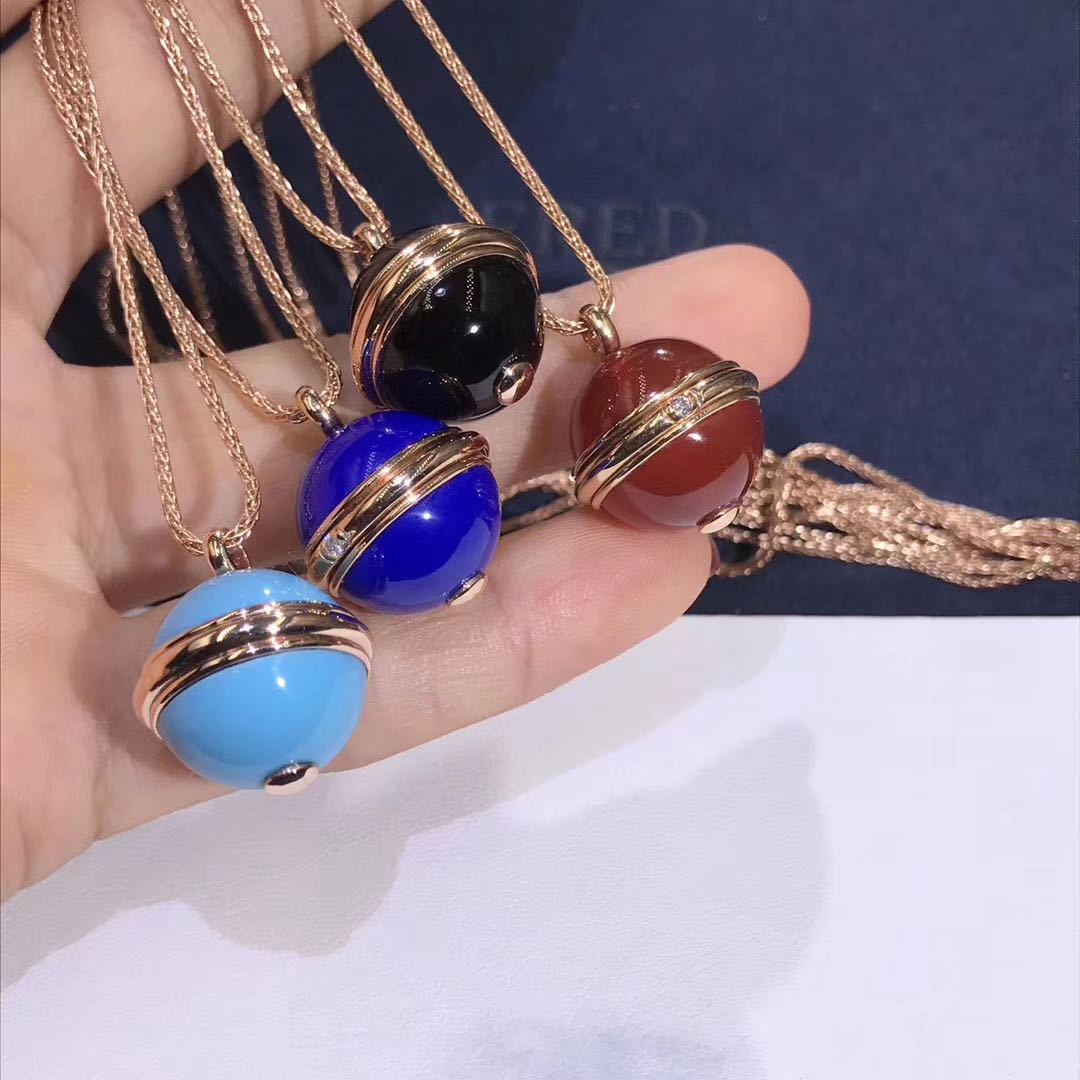 Inspired Piaget Possession Pendant in 18K gold set with a brilliant-cut diamond