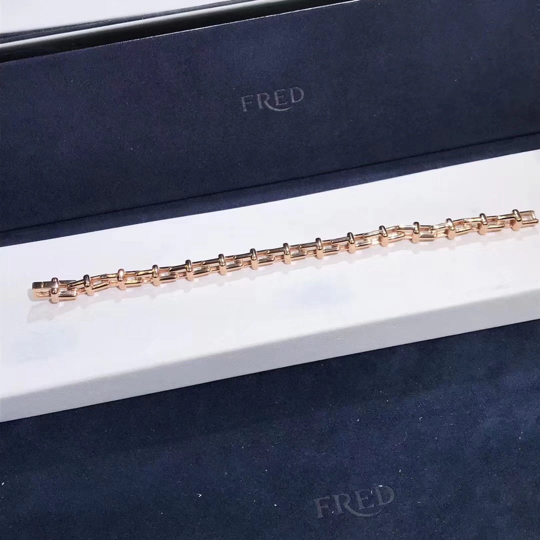 18k Pink Gold Tiffany T Chain Bracelet