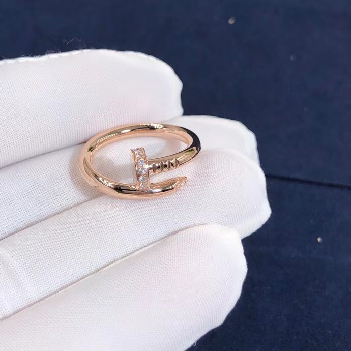 Cartier 18k Pink Gold and Diamonds Juste un Clou Ring B4094800