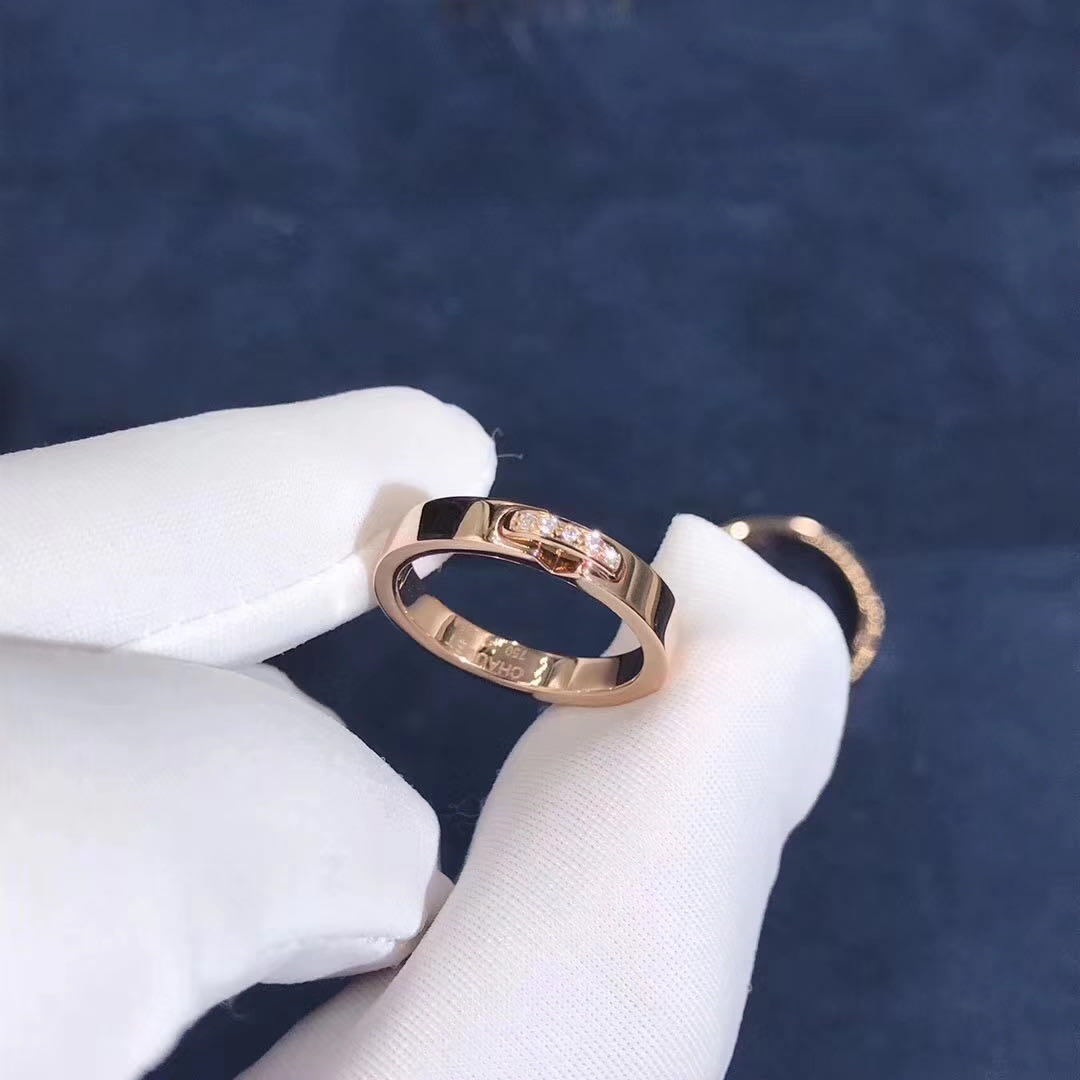 Chaumet Liens Dimond Couple Ring 18K Rose Gold With Diamonds 082560