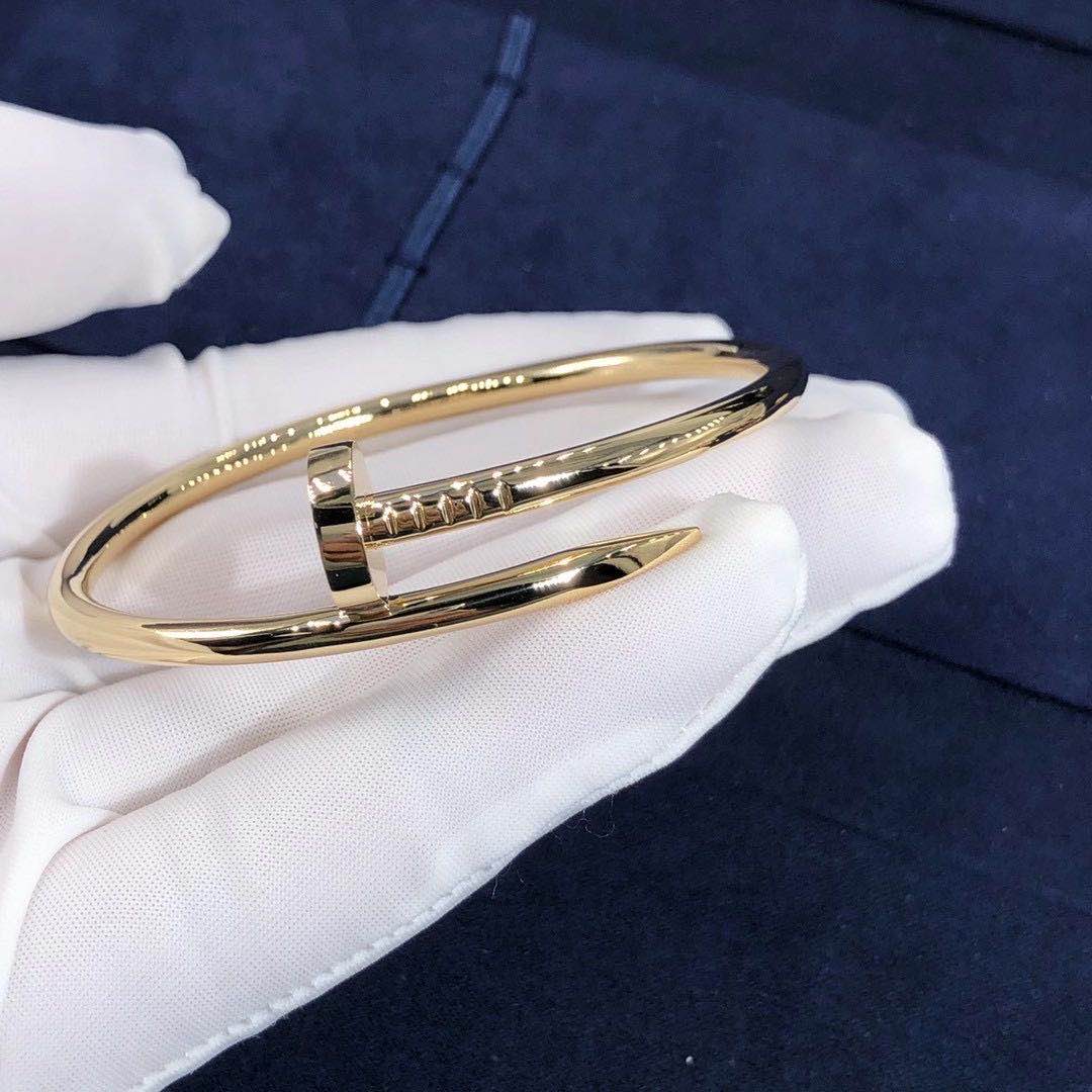 Custom Made 18k Yellow Gold Classic Cartier Juste un Clou Bracelet B6048217