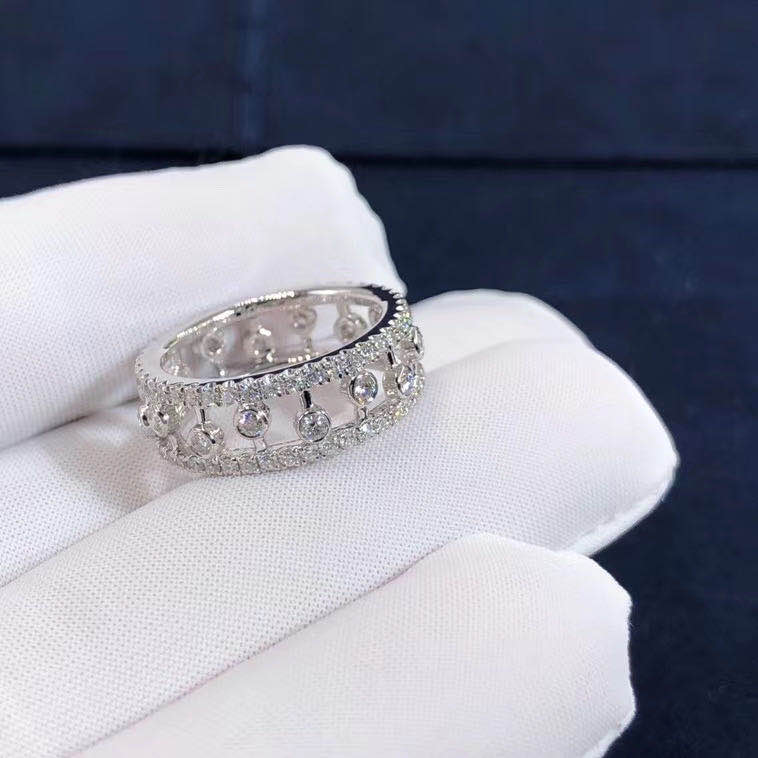 De Beers Dewdrop Series 18K White Gold With Diamond Ring J1FU05B00W