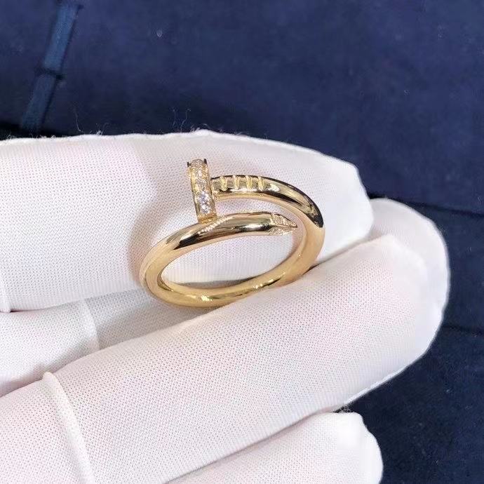 Cartier 18k Yellow Gold and Diamonds Juste un Clou Ring B4216900