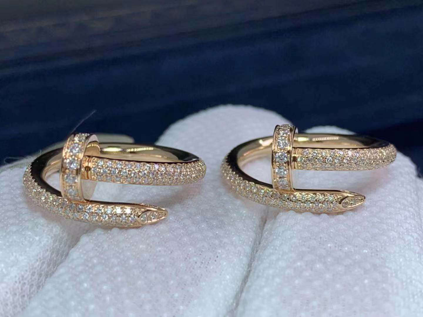 Cartier Juste un Clou Ring in 18k Rose Gold with Diamonds N4748600