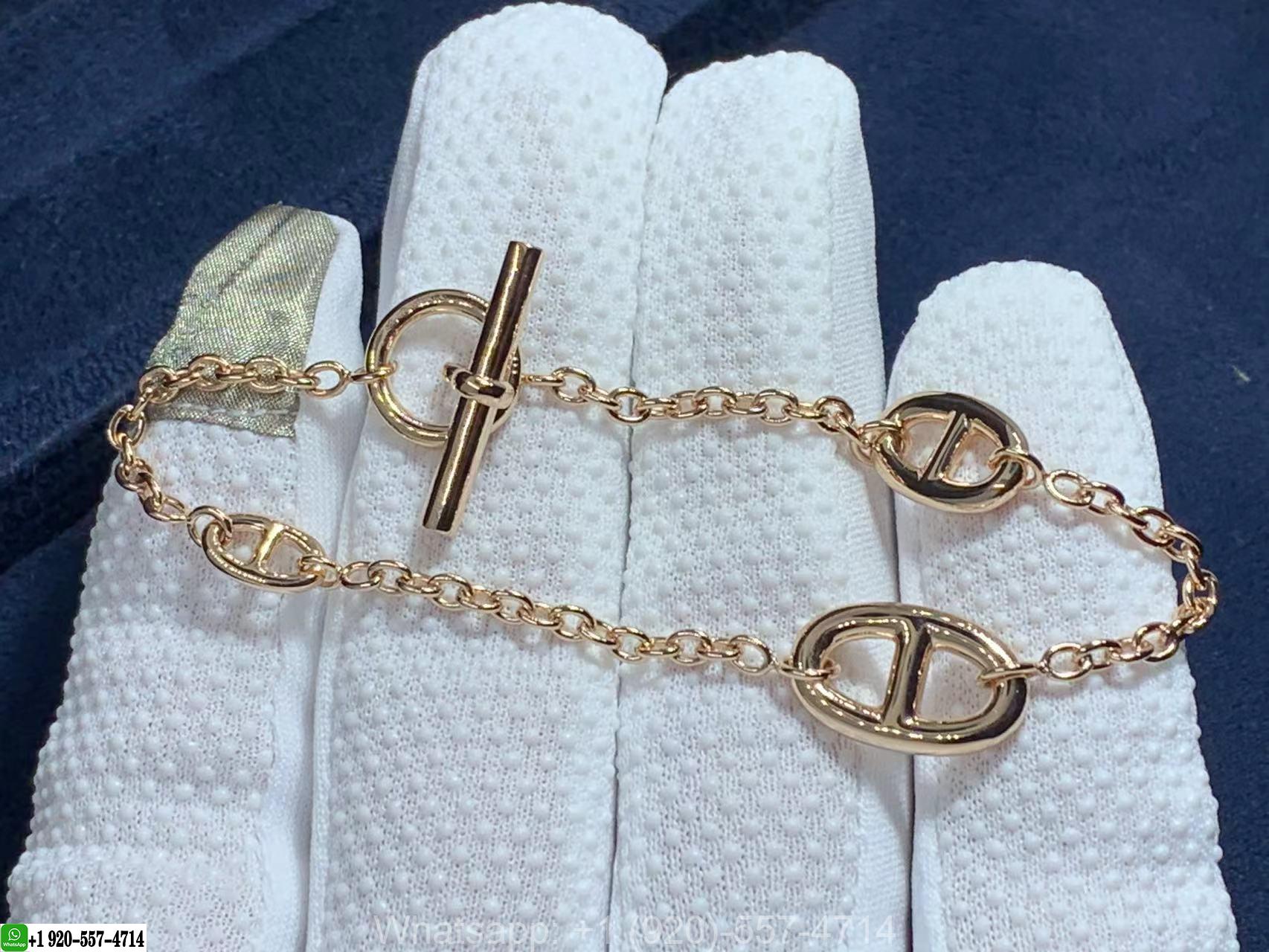 Custom Made Hermes Farandole 18K Rose Gold Drop Bracelet Small Model