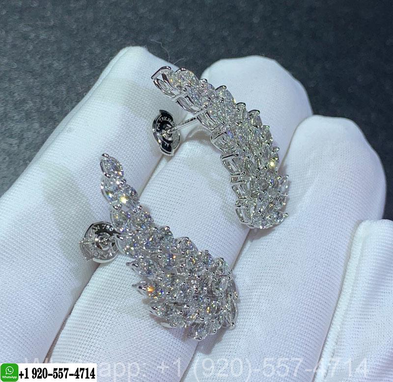 Custom Messika Angel 18K White Gold Earrings