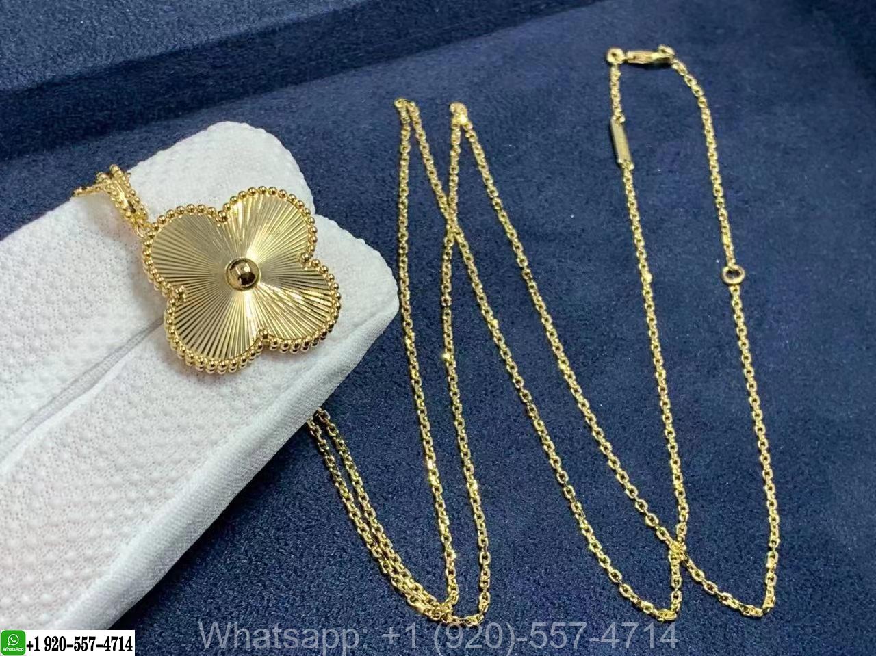 Van Cleef & Arpels Magic Alhambra 1 Motif 18K Yellow Gold Long Necklace – VCARP4KO00